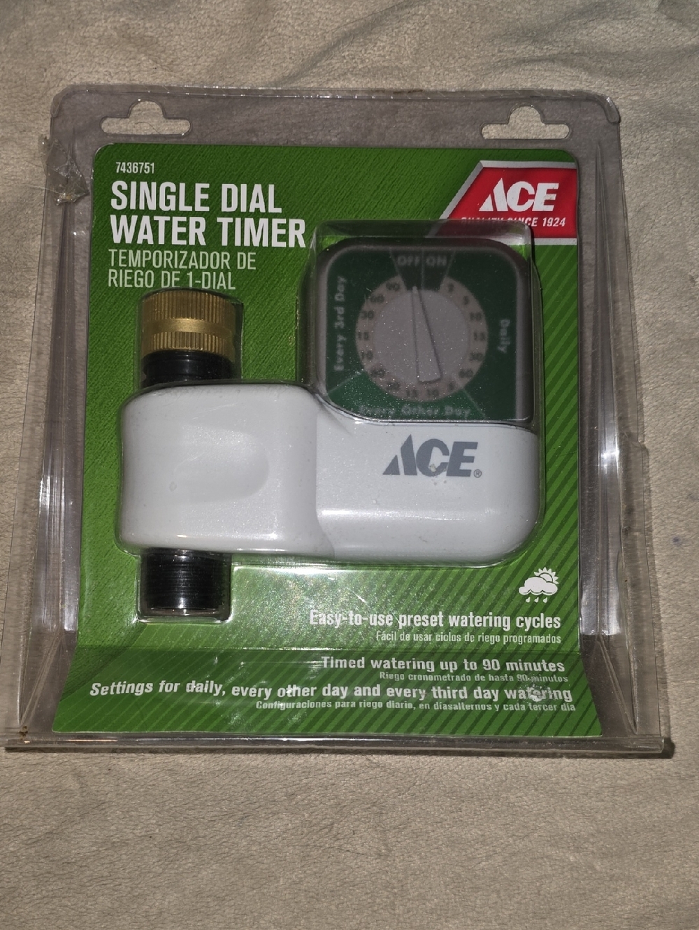 Single Dial Water Timer in White
